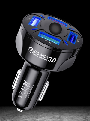 4 USB Car Charger 300x403