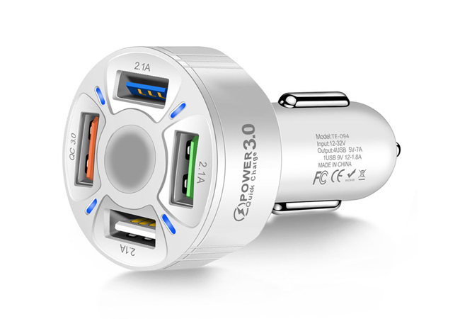 4 USB Car Charger 650x450