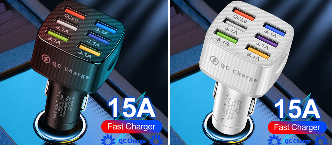 6 ports USB Car Charger 1140x500