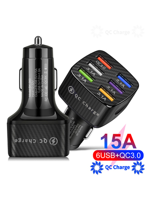 6 ports USB Car Charger 300x403