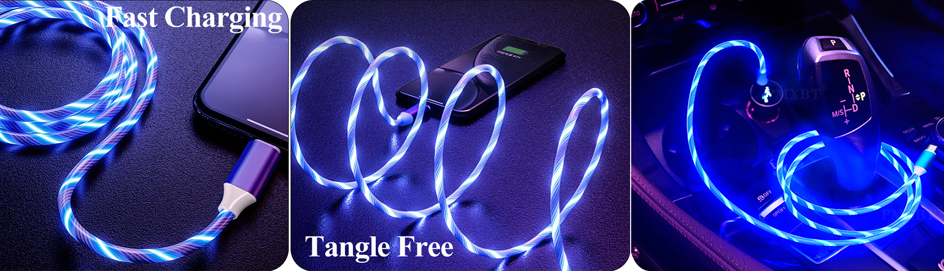 LED flowing charing cable banner