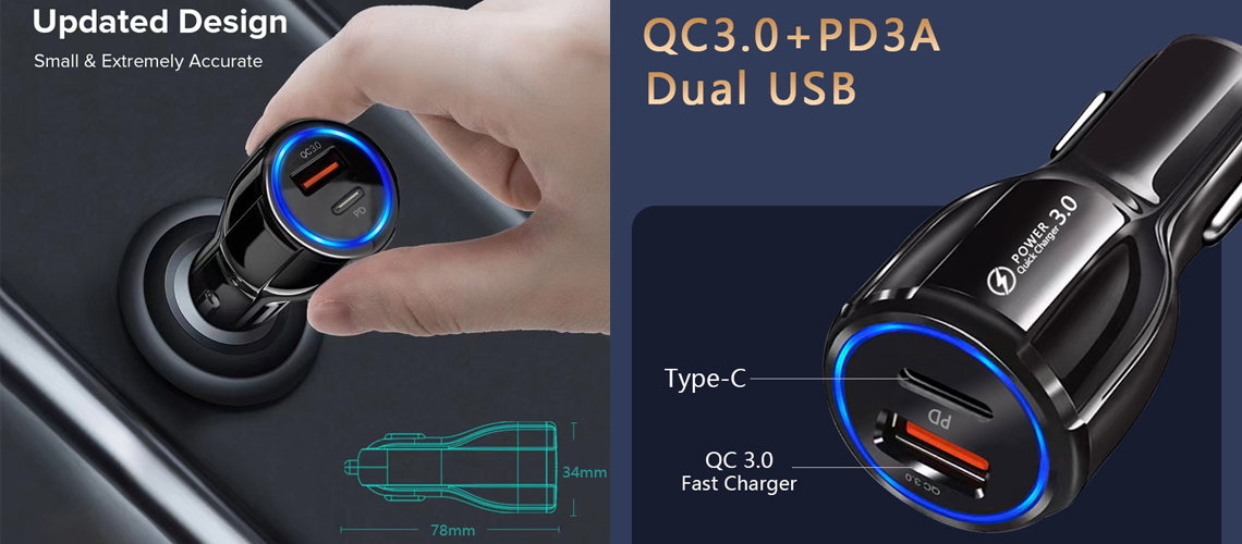 QC+PD Car Charger 1140x500